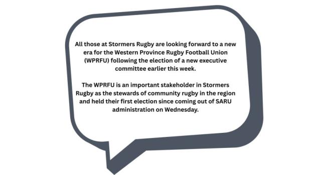 Stormers welcome new WPRFU era
