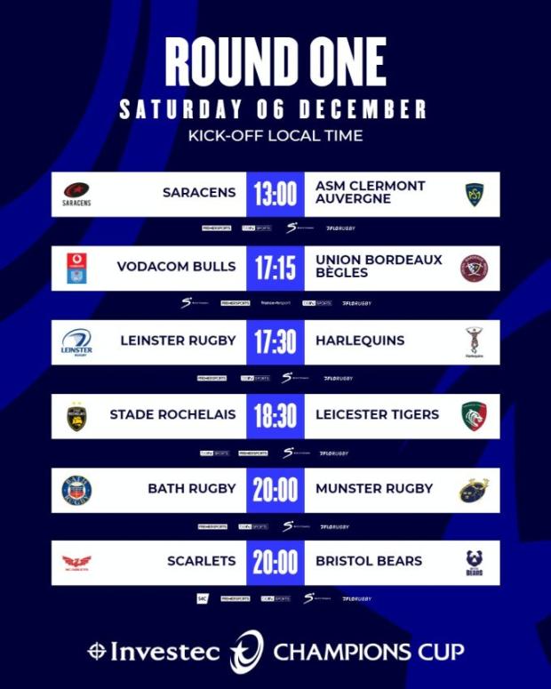 Tough Champions Cup openers await South African sides
