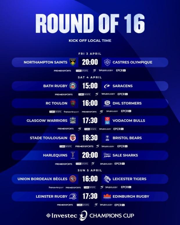 Champions Cup R16 2026