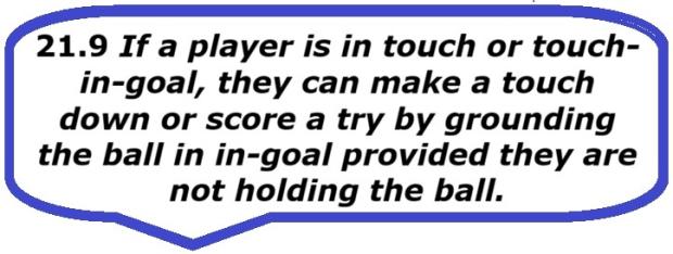 World Rugby Law 21.9