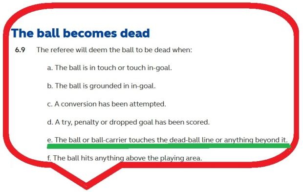 World Rugby Law 6.9(e)