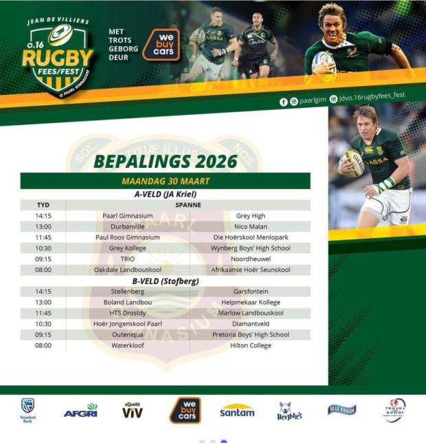 De Villiers: SA schools rugby stronger than ever