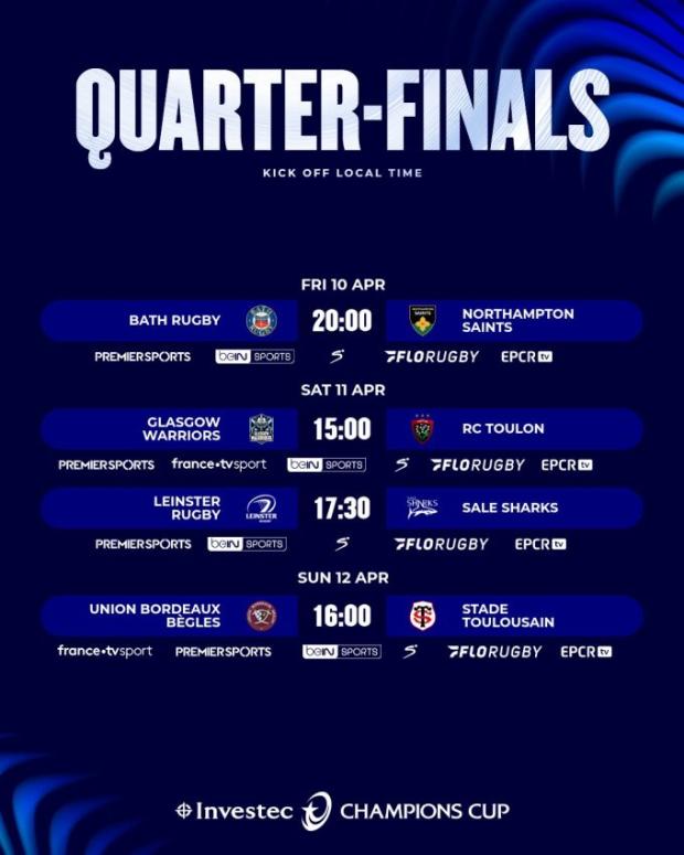 Champions Cup quarterfinals