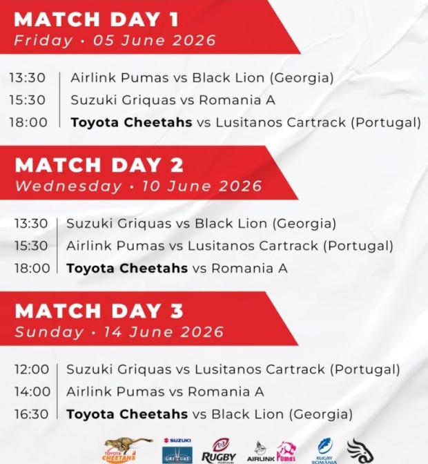 Cheetahs challenge schedule