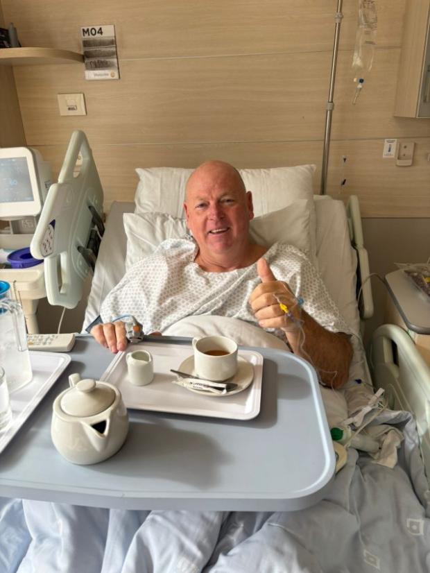 jake White in hospital