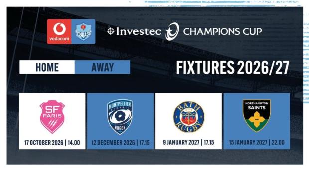 Bulls Champions Cup fixtures 2027