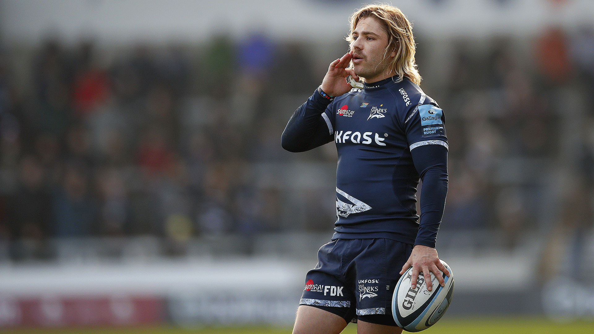 Sale Sharks wing Luke James during the Gallagher Premiership Rugby