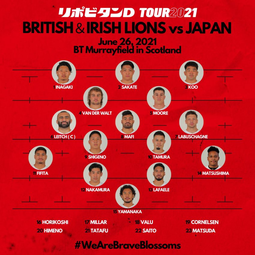 Japan team to face B&I Lions