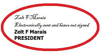 Zelt-Marais-letter-as-President