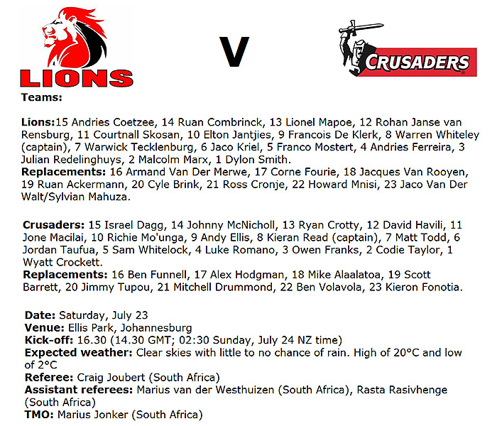 Preview: Lions v Crusaders