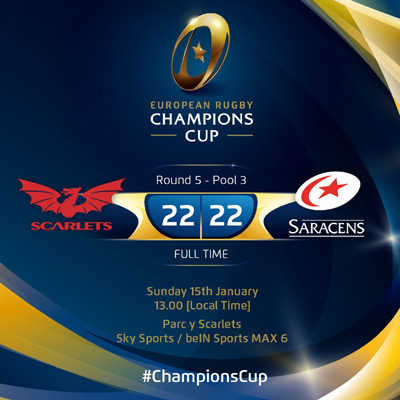 Scarlets and Sarries share the spoils